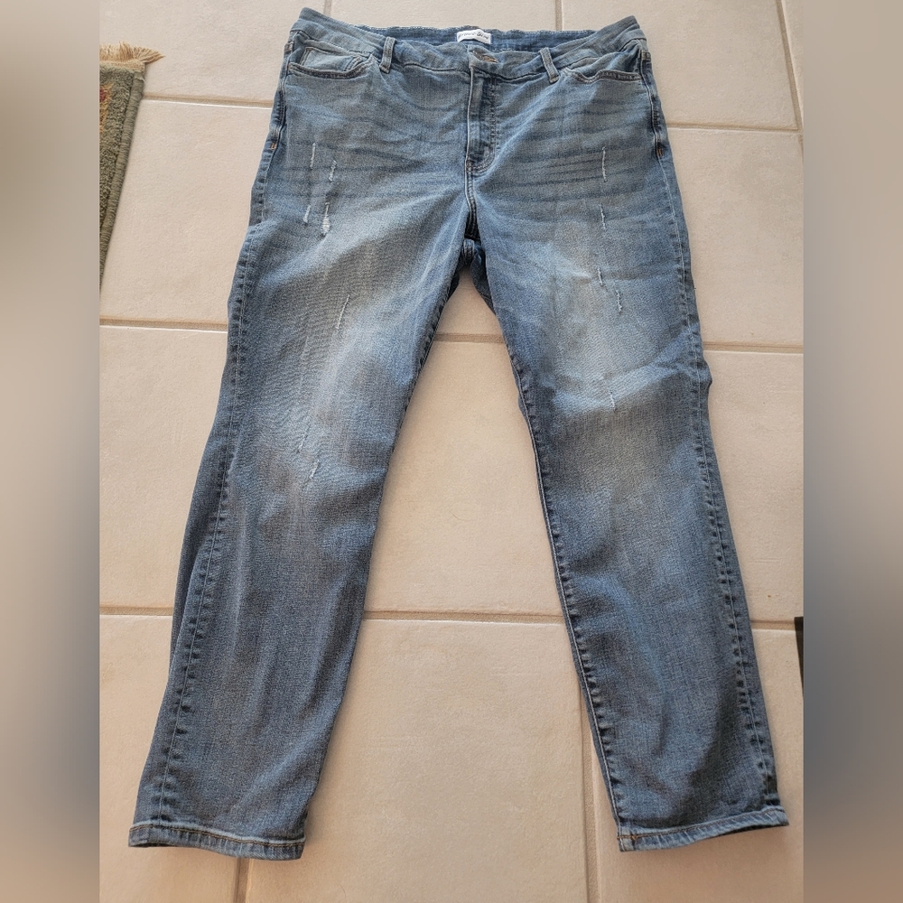 Women's Straight Leg Jeans - Blue